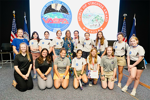 First Lady with students