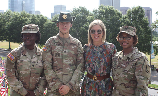First Lady with military
